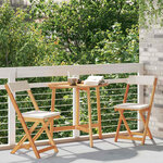 vidaXL Ensemble bistrot 3 Pièces Marron Bois d'acacia massif