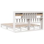 vidaXL Lit bibliothèque sans matelas blanc 180x200 cm bois pin massif
