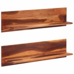 vidaXL Étagères murales 2 Pièces 112x20x26 cm bois massif d'acacia