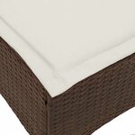 vidaXL Tabourets jardin coussins 2Pièces marron 55x55x36cm résine tressée
