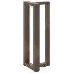 vidaXL Pieds de table console en T  2 pièces  noir  38 x 25 x (72-73) cm  acier