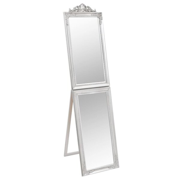 vidaXL Miroir sur pied Argenté 50x200 cm