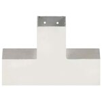 vidaXL Connecteurs de poteau 4 Pièces Forme en X Métal galvanisé 81x81 mm