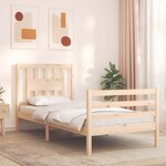 vidaXL Cadre de lit et tête de lit 100x200 cm bois massif