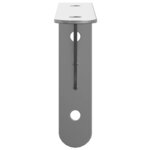 vidaXL Supports d'étagères 4Pièces 15x2 5x11 5cm argenté acier inoxydable