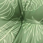 vidaXL Coussins de banc de jardin lot de 2 motif de feuilles tissu