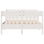 vidaXL Cadre de lit sans matelas blanc 140x200 cm bois de pin massif