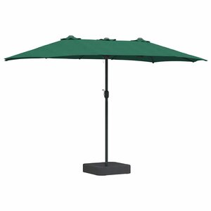 vidaXL Parasol de jardin Vert 385 x 209 x 244 cm tissu