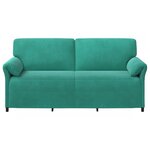 vidaXL Sofa 3 places Turquoise 198 x 83 x 95 cm Velours