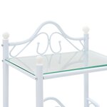 vidaXL Tables de chevet 2 Pièces Acier et verre trempé 45x30 5x60cm Blanc