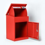 Boîte à colis moyenne 1 porte Rouge à accès frontal Acier galvanisé SMART PARCEL BOX™