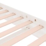 vidaXL Cadre de lit sans matelas blanc bois massif