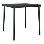 vidaXL Ensemble à manger jardin 5Pièces marron poly rotin verre
