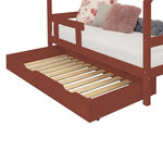 Tiroir de lit 90 x 200 avec sommier BUDDY - rouge brique