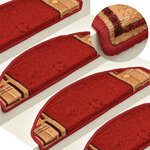 vidaXL Tapis d'escalier autoadhésifs 10 Pièces 65x21x4 cm Rouge