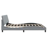 vidaXL Cadre de lit sans matelas gris clair 200x200 cm tissu