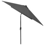 vidaXL Parasol de jardin avec LED et mât en acier anthracite 2x3 m