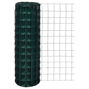 vidaXL Clôture euro Acier 10 x 1 2 m Vert