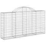 vidaXL Paniers à gabions arqués 20 Pièces 200x30x100/120 cm Fer galvanisé