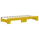 vidaXL Lit de jour avec lit gigogne et matelas jaune 80x200 cm velours