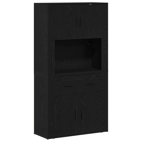 vidaXL Haut de Buffet Chêne noir 80 x 33 x 150 cm Bois d'ingénierie