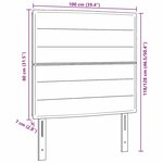 vidaXL Tête de Lit Design Lines Noire 100 cm Tissu