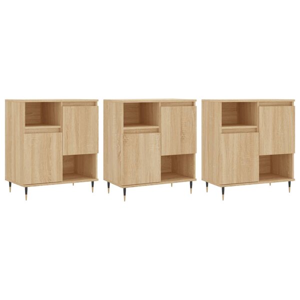 vidaXL Buffets 3 Pièces Chêne sonoma Bois d'ingénierie