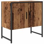 vidaXL Armoire lavabo de salle de bain vieux bois 60x33x60 cm