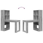 vidaXL Bureau Gris Sonoma 122 x 67 x 145 cm Bois d'ingénierie