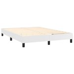 vidaXL Sommier à lattes de lit avec matelas et LED Blanc 140x200 cm