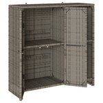 Armoire de rangement vidaXL Grise 100x36x102 cm Rattan