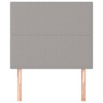 vidaXL Tête de lit Gris clair 100x5x118/128 cm Tissu