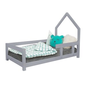 Lit cabane enfant POPPI 90 x 160 gris