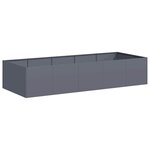 vidaXL Jardinière anthracite 200x80x40 cm acier