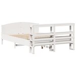 vidaXL Cadre de lit sans matelas blanc 140x200 cm bois de pin massif