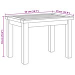 vidaXL Table basse Marron 50 x 35 x 36 cm Bois de teck solide