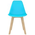 vidaXL Chaises à manger lot de 4 bleu plastique