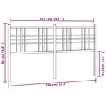 vidaXL Tête de lit métal blanc 150 cm