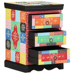 Meuble de rangement vidaXL Multicolore 40x40x60 cm en bois de mangue massif