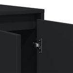 vidaXL Buffet Noir Noir Bois d'ingénierie 135 x 41 x 75 cm Buffet Noir
