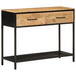vidaXL Table console 100x35x76 cm bois massif de manguier et fer