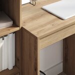 vidaXL Bureau avec tiroir avec étagère 2 Pièces Chêne artisanal