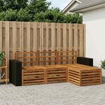 vidaXL Ensemble de canapés d'extérieur 4 Pièces Naturel