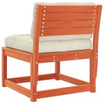 vidaXL Canapé de jardin avec coussins cire marron bois pin massif