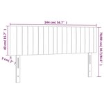 vidaXL Tête de lit à LED Noir 144x5x78/88 cm Velours