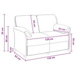 vidaXL Sofa 2 places Vert clair 138 x 83 x 95 cm Velours