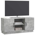 vidaXL Meuble TV Gris béton 102 x 34 5 x 47 cm Bois d'ingénierie