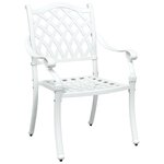 vidaXL Ensemble de salle à manger de jardin 5 pièces en aluminium blanc