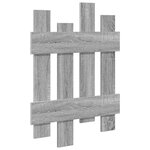 vidaXL Porte-manteau mural Montage mural Sonoma gris 60 x 3 x 82 cm