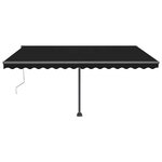 vidaXL Auvent automatique sur pied 450x300 cm Anthracite